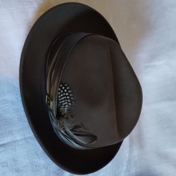 Stacy Adams Brown Fedora Hat - Picture 1 of 4